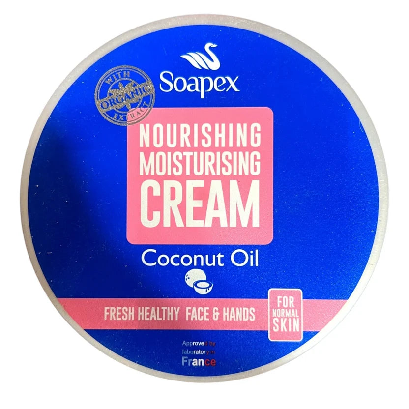Soapex Nourishing & Moisturizing Coconut Oil Hand and Face Cream – Fast Absorbing Hydration for Fresh, Healthy Skin