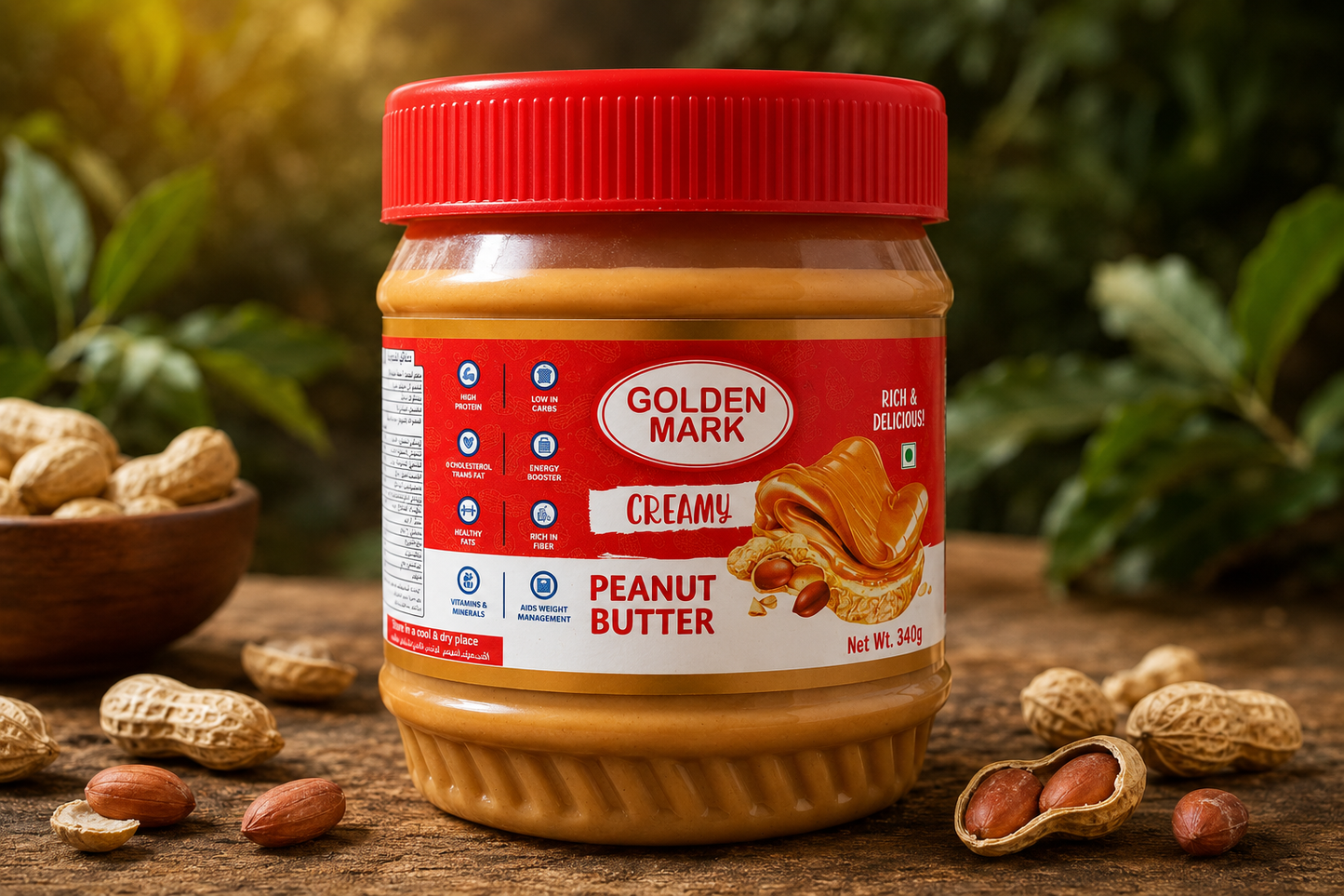 🥜 Golden Mark Creamy Peanut Butter – 340g