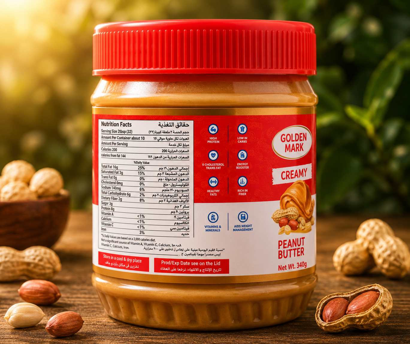 🥜 Golden Mark Creamy Peanut Butter – 340g